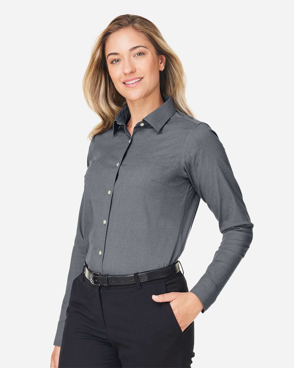 Women's Crownlux Performance® Spencer Poplin Dress Shirt - Devon & Jones DG505W