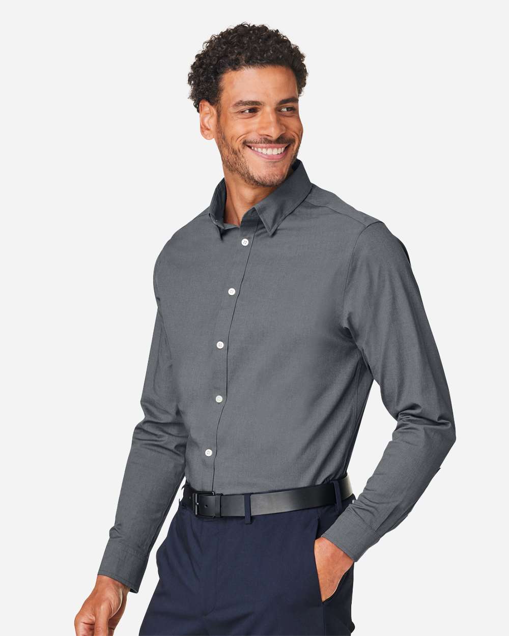 Men's Devon & Jones CrownLux Performance Spencer Poplin Dress Shirt -DG505