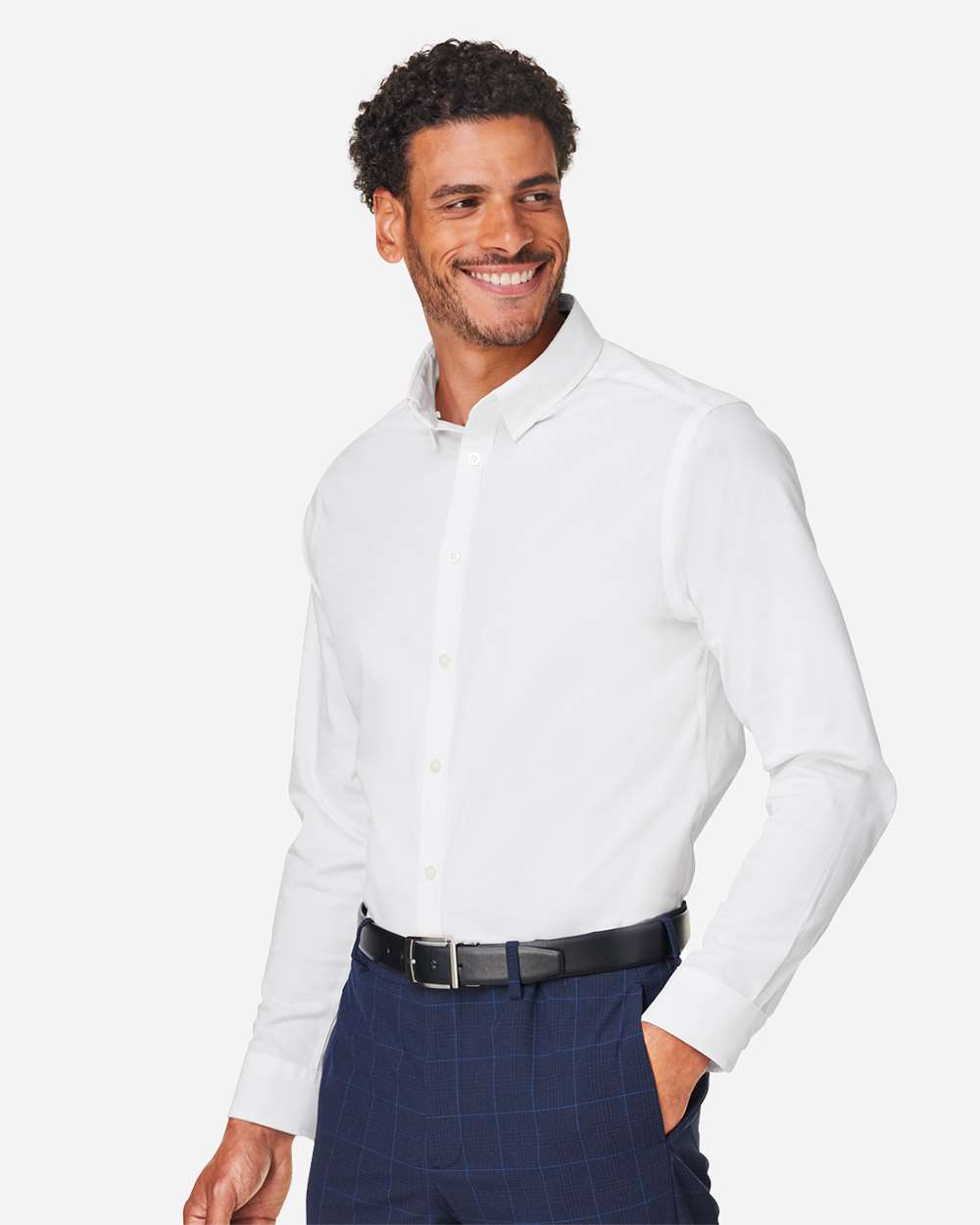 Men's Devon & Jones CrownLux Performance Spencer Poplin Dress Shirt -DG505
